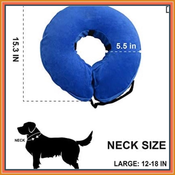 🎄 3/$35 6x 👯‍♀️Host Pick⚡️ NEW* Laboratory 29 Inflatable Dog Collar - Picture 2 of 13